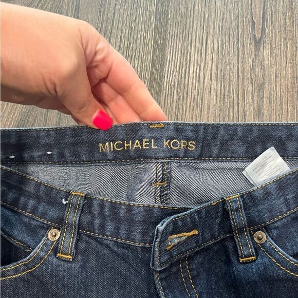 Michael Kors Dark Wash Denim Jeans Flare Leg Size 8 - Picture 5 of 12